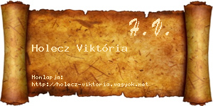 Holecz Viktória névjegykártya